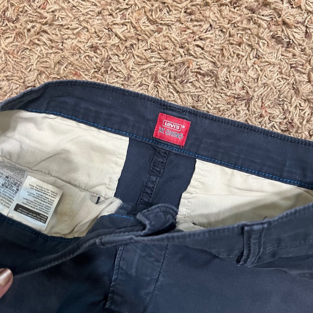 Levi’s XX Chino Navy Blue Stretch Shorts | Cotton Blend | 8.5” Inseam - Picture 2 of 3